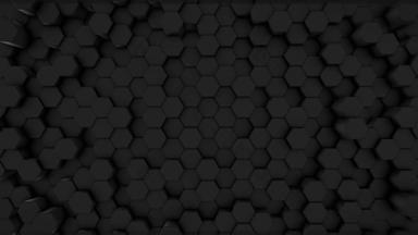 黑色的未来主义的棱镜六边形蜜蜂库姆斯运动简约背景概念设计技术动画网格前视图